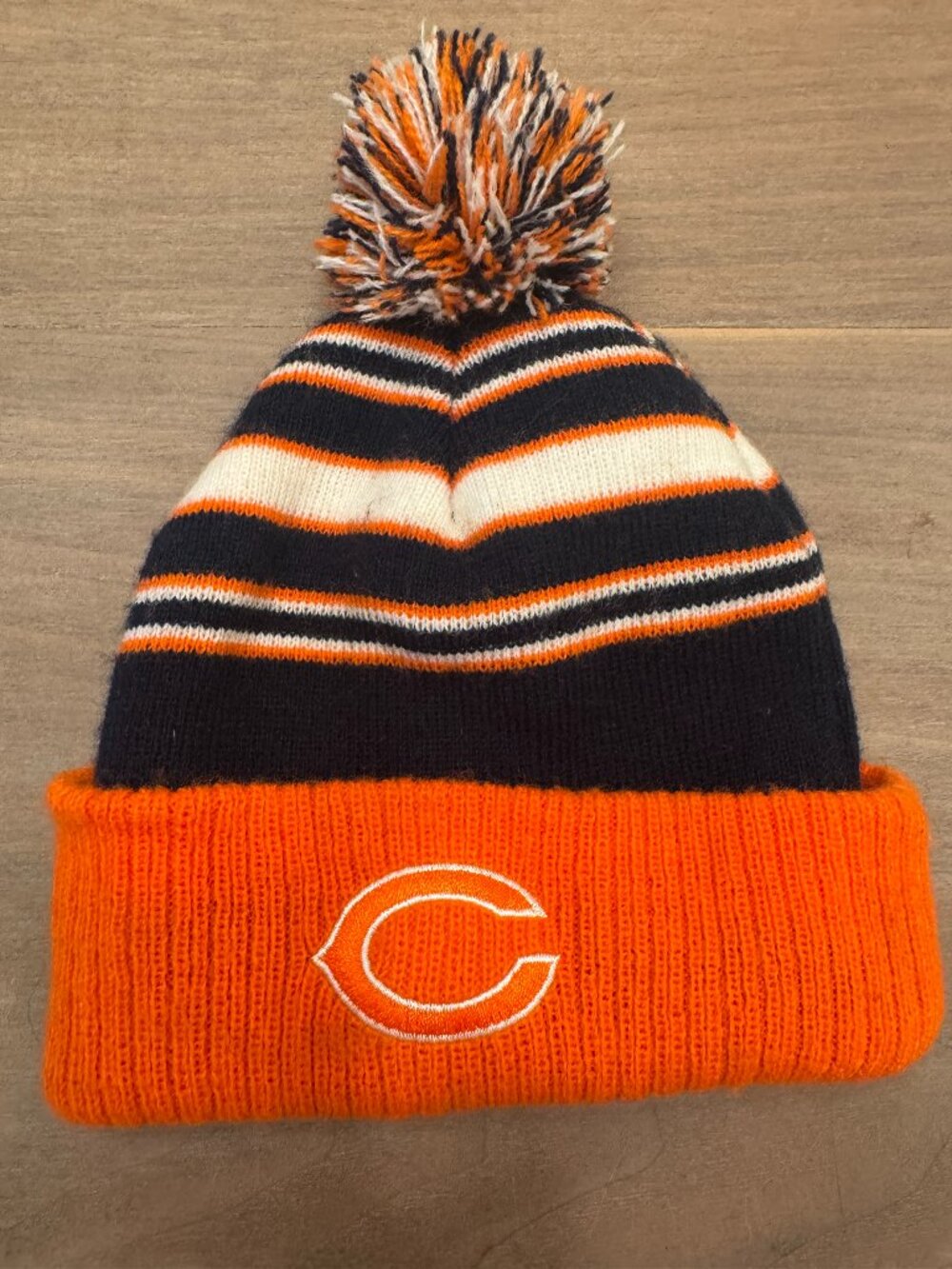 Chicago Bears Cuffed Pom Beanie Knit Winter Hat NFL (Size 2T-4T) Toddler